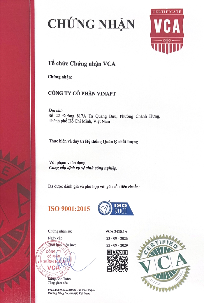 Chứng chỉ ISO 2