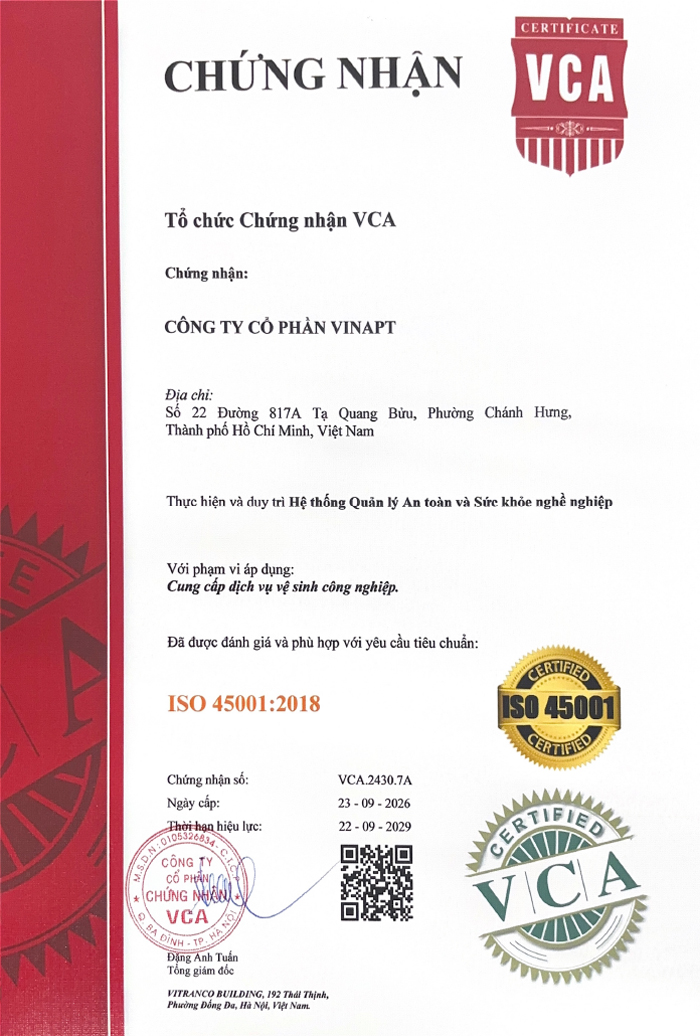 Chứng chỉ ISO 7