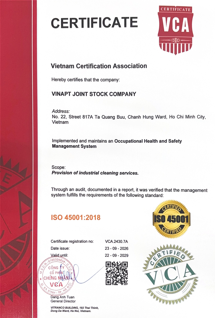 Chứng chỉ ISO 8